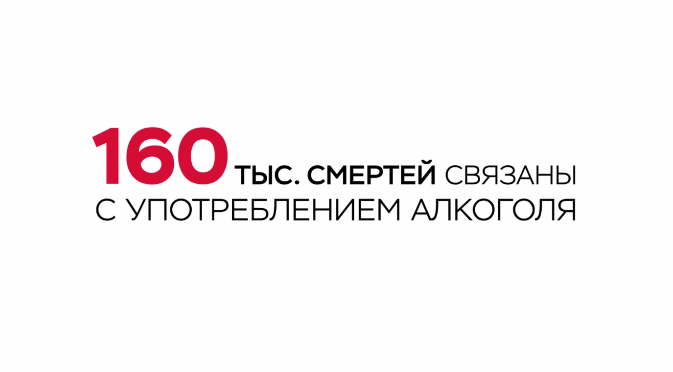 ❌ Каждый год алкоголь становится причиной 160 тыс. смертей.