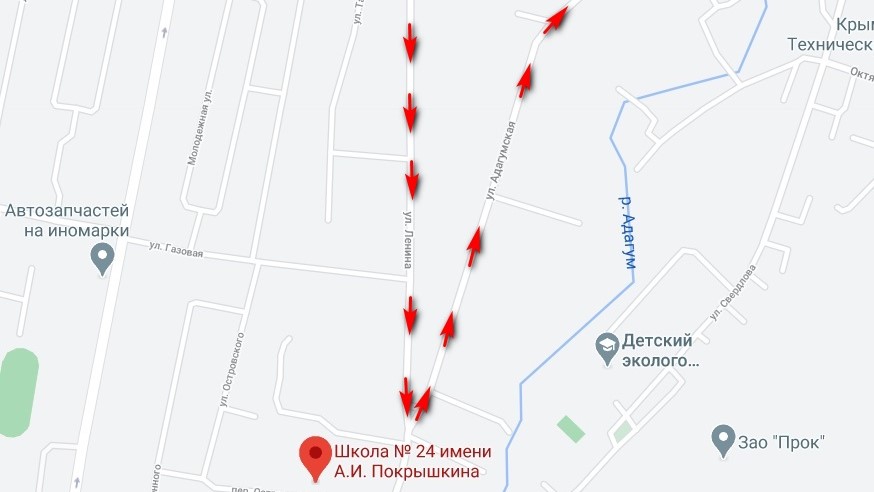 Внимание, внесены изменения в схему движения по улице Ленина в г. Крымске!