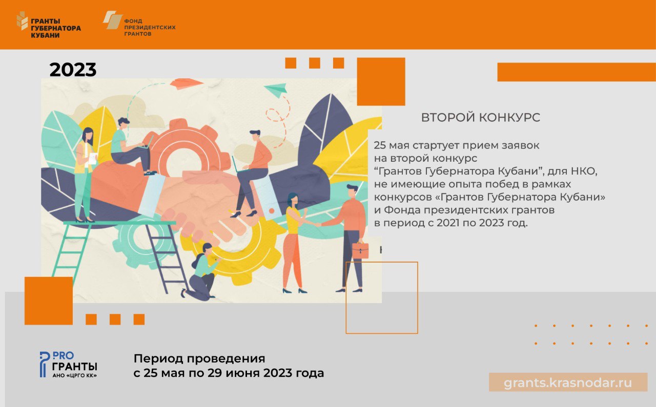 Сегодня стартует прием заявок на второй конкурс "Грантов Губернатора Кубани"