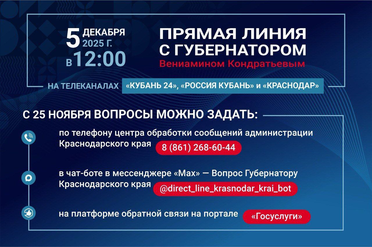 За первые сутки на «Прямую линию» Вениамина Кондратьева поступило около 2,6 тысячи обращений 